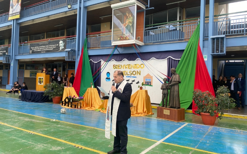 El Padre Nelson Moreno, Superior Provincial, visita el Colegio Domingo Savio impulsando la misión pedagógica y evangelizadora